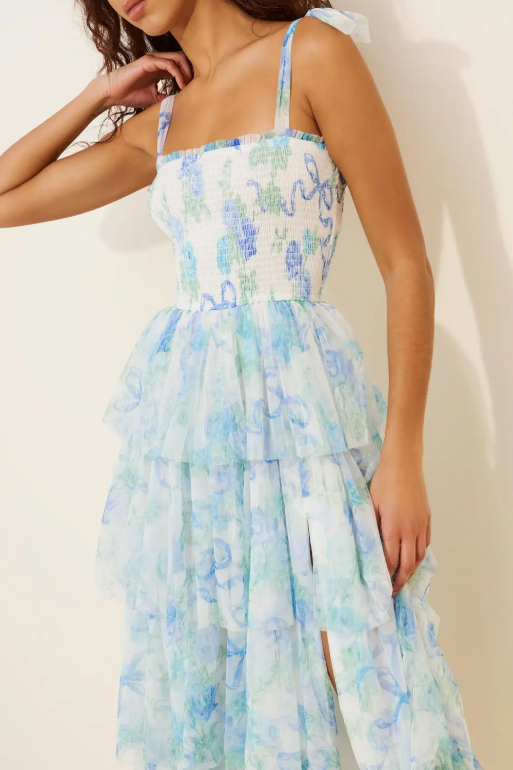 Floral Ruffle Maxi Dresses