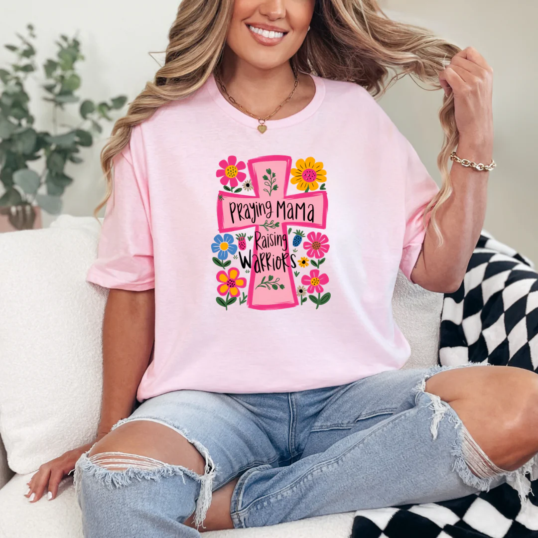 Praying Mama Raising Warriors Graphic Tee
