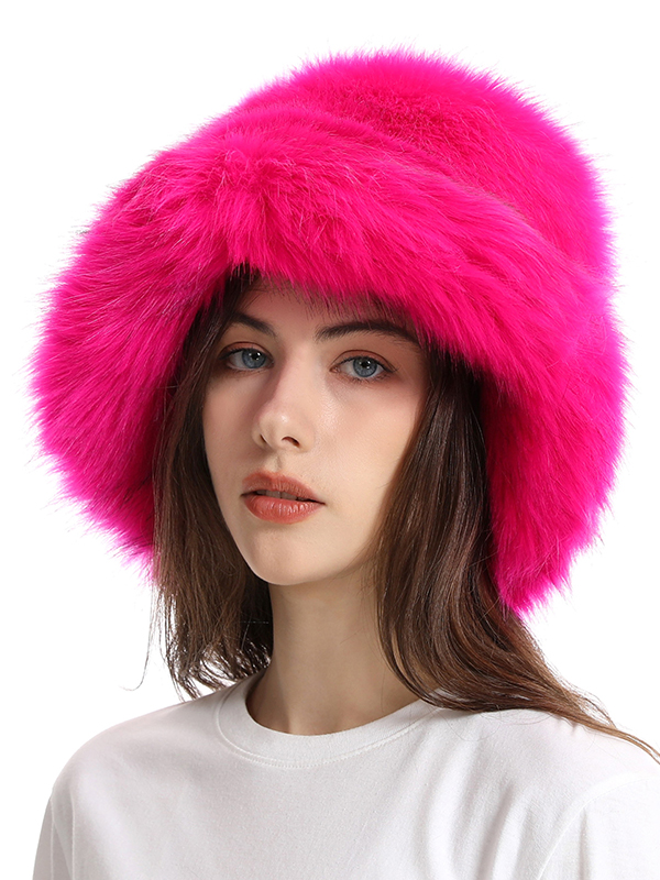 Keep Warm Solid Color Bucket Hat