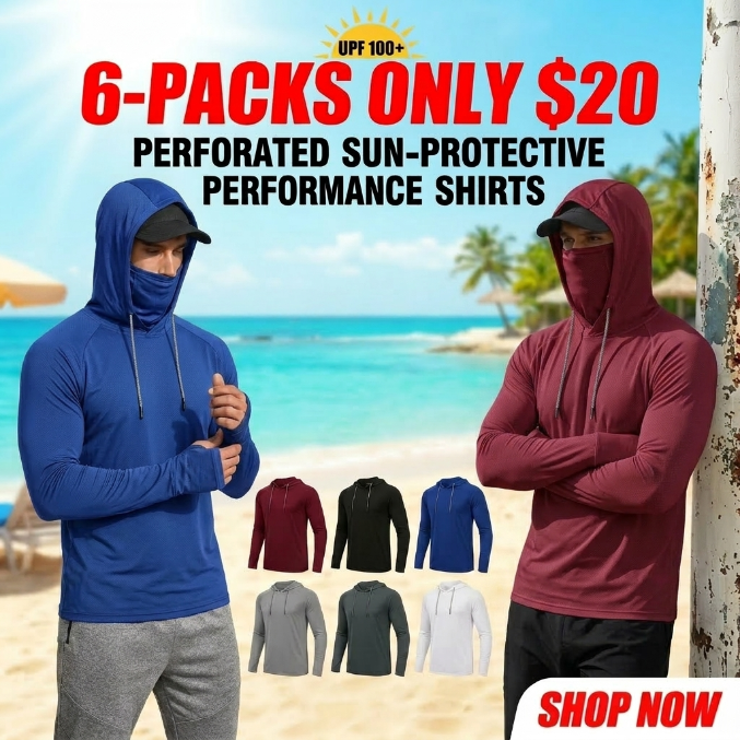 Men’s Hooded Performance Rashguard – Quick-Dry Athletic Top