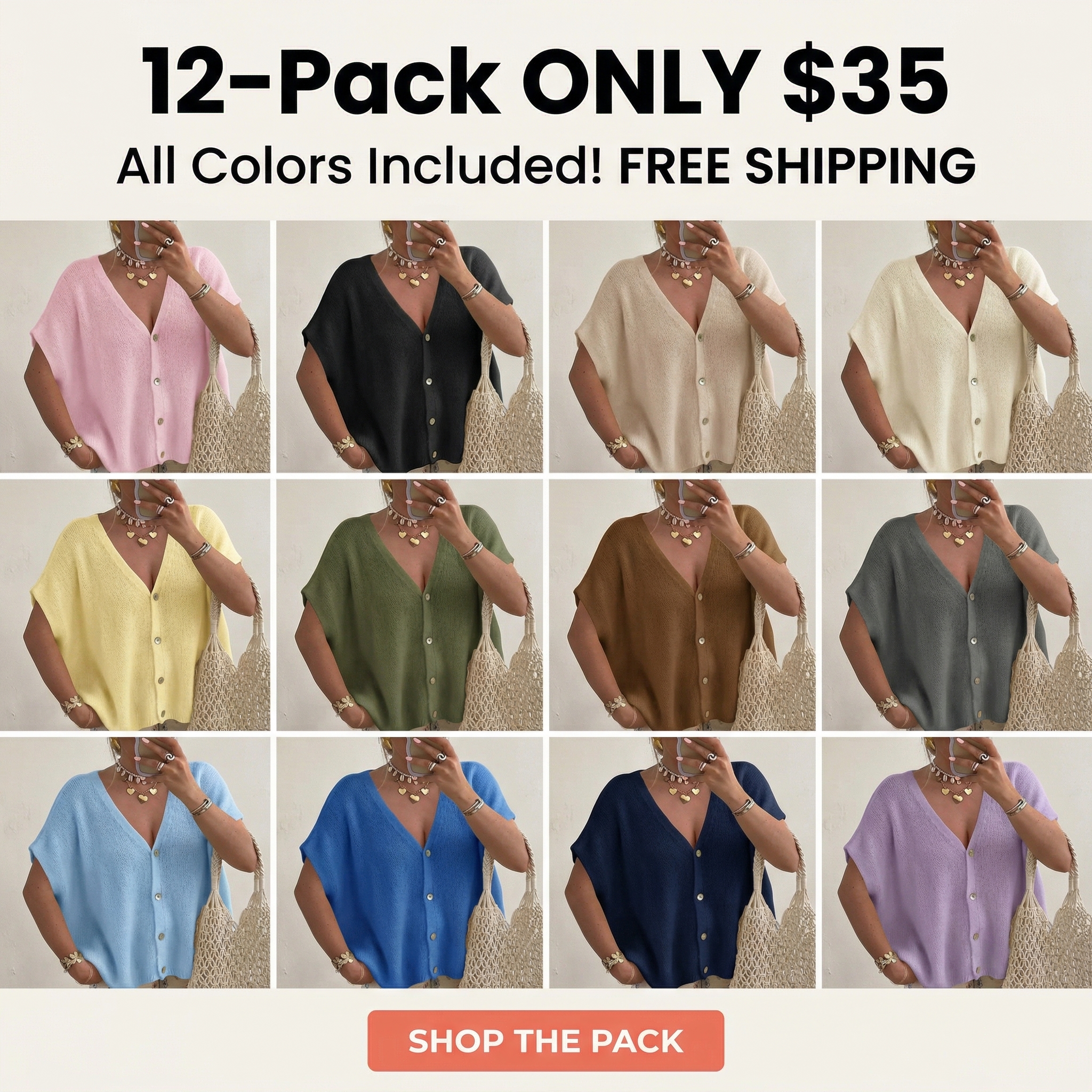 Women's Lightweight Oversized Batwing Sleeve Cardigan