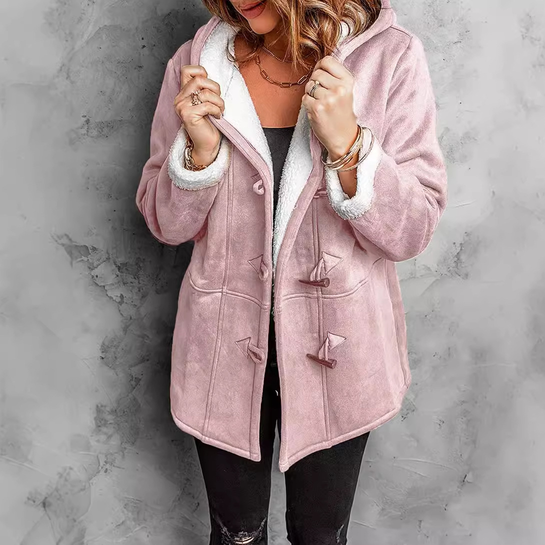 Women's Casual Wool Hooded Coat