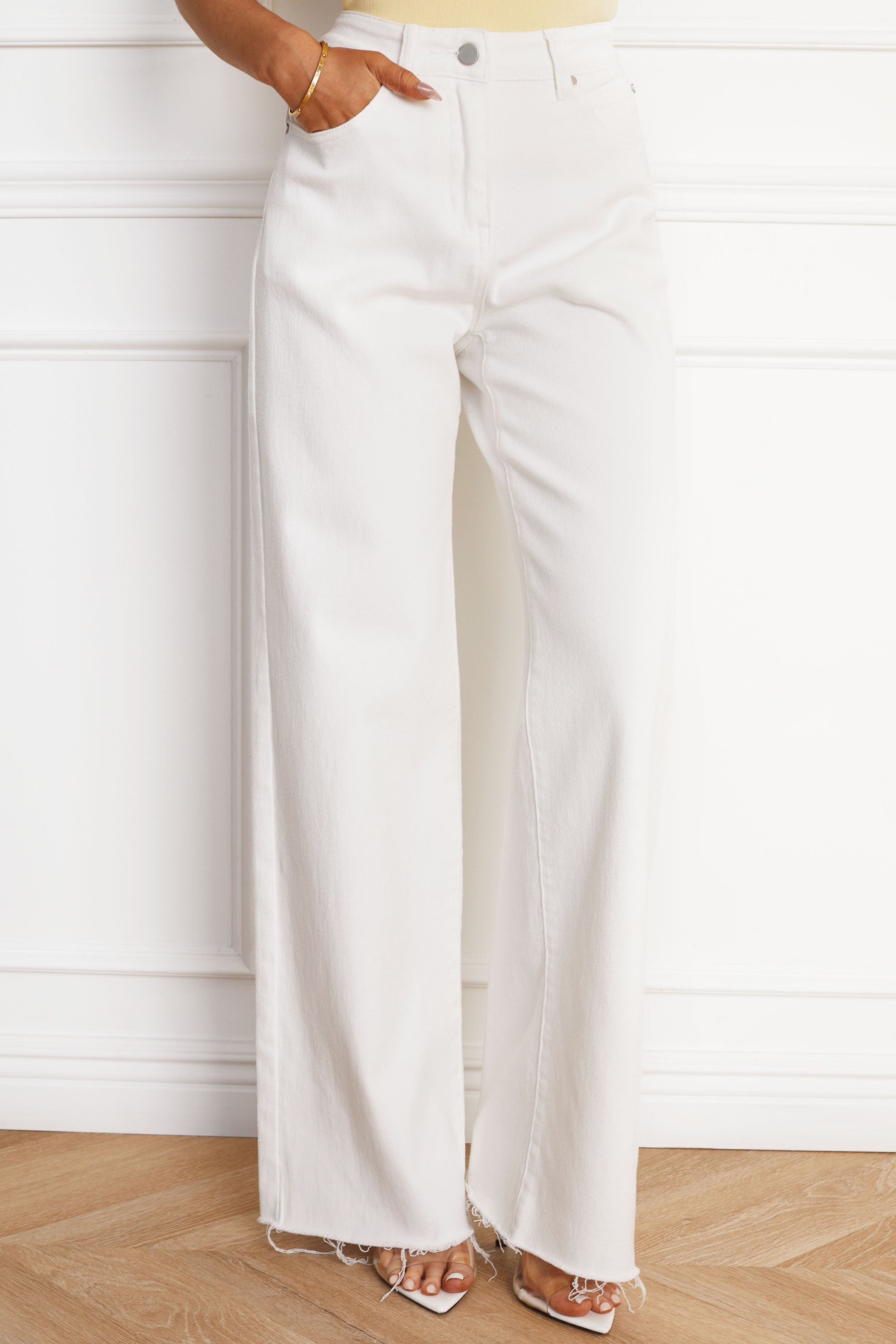 Collection Denim Wide-Leg Pants