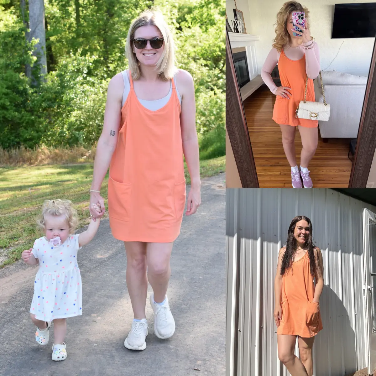 Women's Athletic Sleeveless Mini Dress with Built-in Shorts Summer V Neck Spaghetti Strap Short Spring Tennis Dress with Pockets