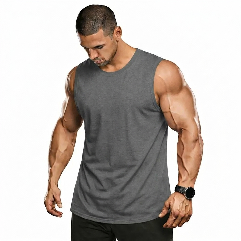 Men's Sleeveless Crewneck Tank Top