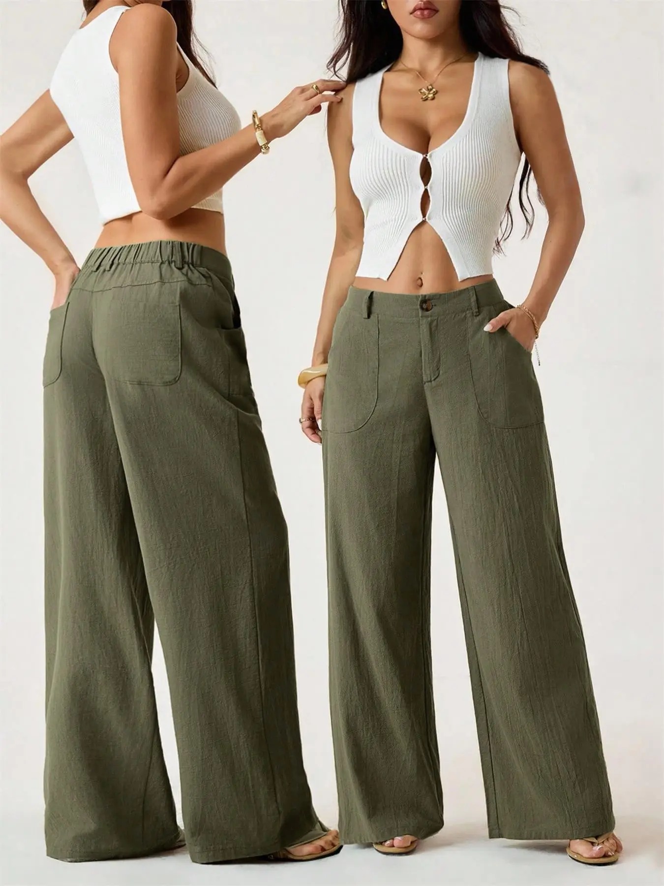 Women's Classical Linen Palazzo Pants🌿