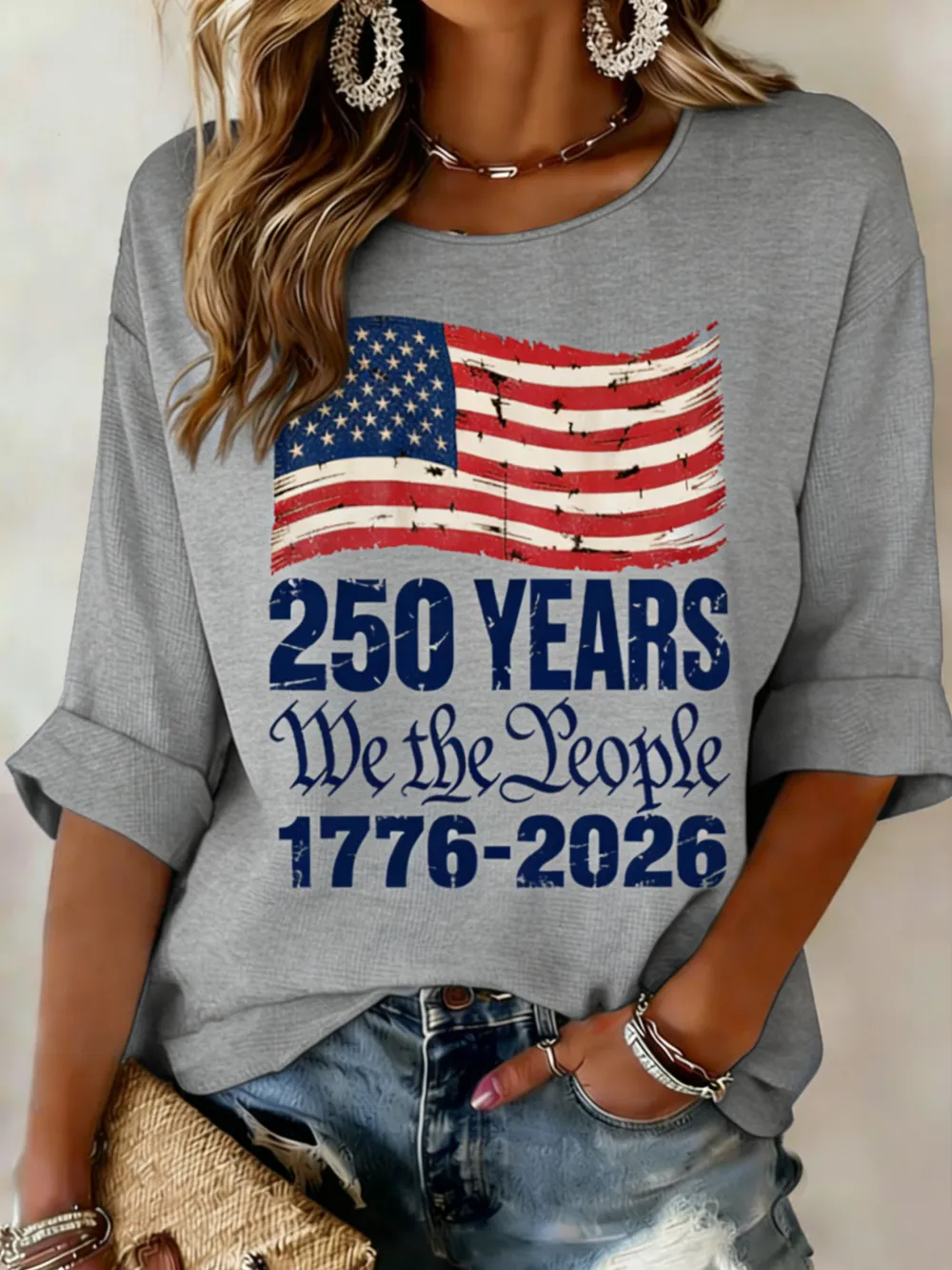 250 Years We the People 1776-2026 Tie Dye Top