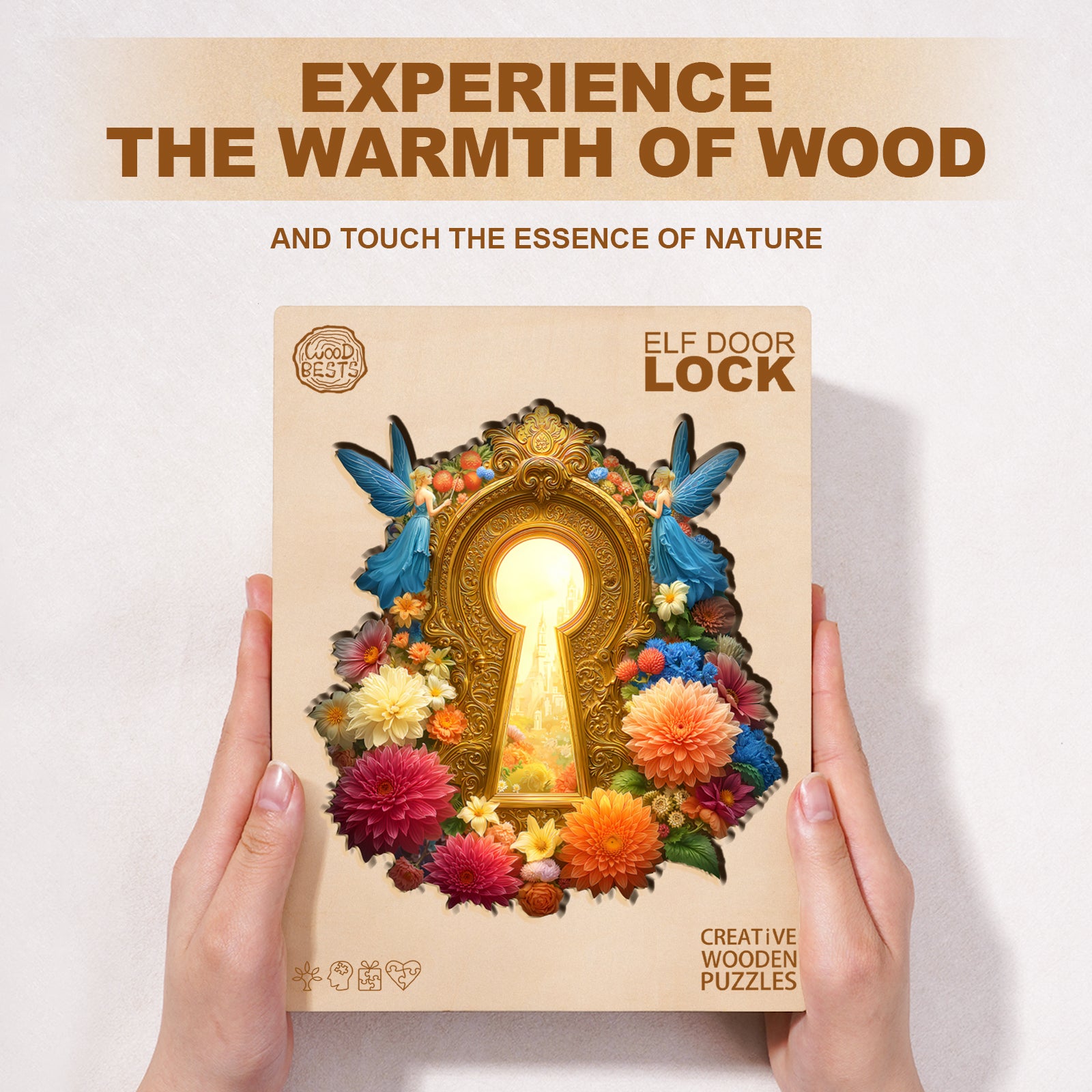 Elf door lock Wooden Jigsaw Puzzle