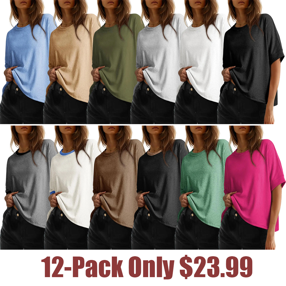 Women's Tops for Women 2026 Loose Oversized Basic Tee Comfortable Soft Fabric Flattering Fit