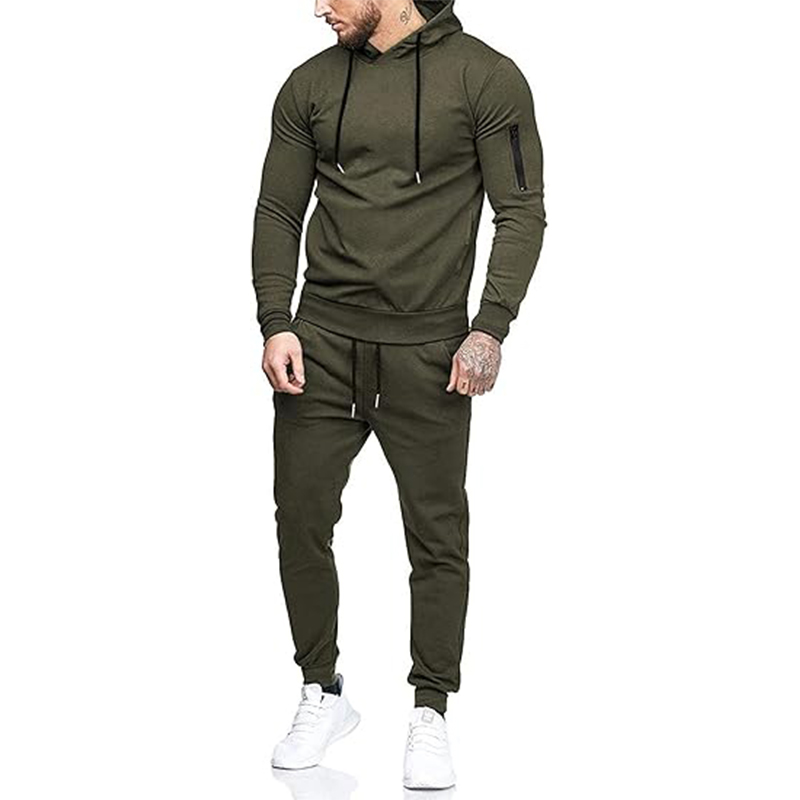 Men's 2-Pack Hooded Tracksuit Set, Lightweight Athletic Sweatsuits for Running & Casual Wear