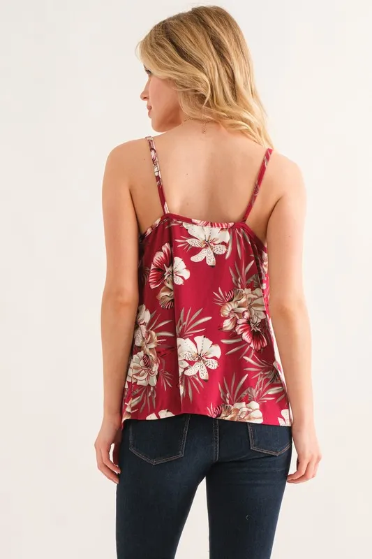 Floral Printed Casual Tank Top