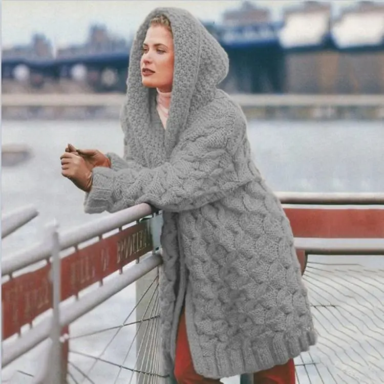 (Warehouse Clearance)Winter keep warm plain sweater cardigan