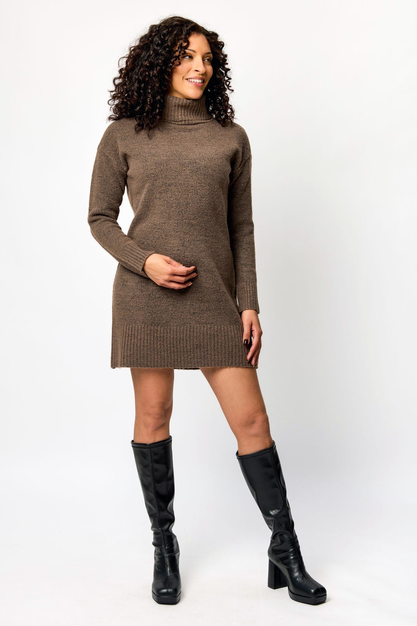 Turtleneck Sweater Dress