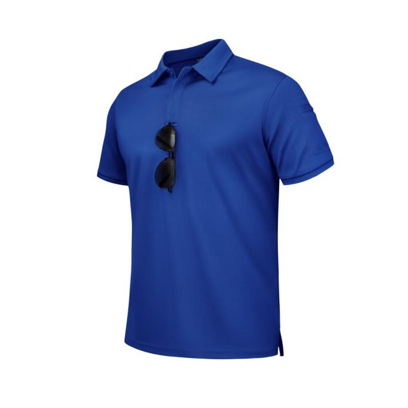 Mens Golf Polo Shirts Short Sleeve Dry Fit Moisture Wicking Casual Tennis Polos Print Collared Shirt