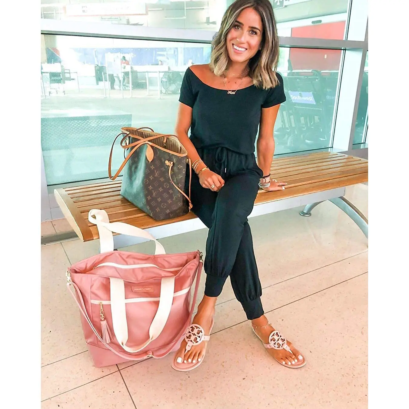 Women's Jumpsuit Plus Size S-5XL Off-Shoulder Elastic Waist Stretchy Loose Minimalist Comfy Clothes Casual Outdoor Lightweight Romper - Fabric - Womenswear Pants Style romper