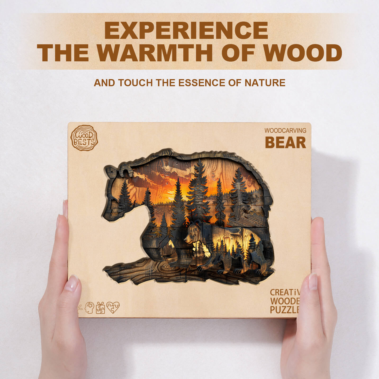 Woodcarving Bear Wooden Jigsaw Puzzle
