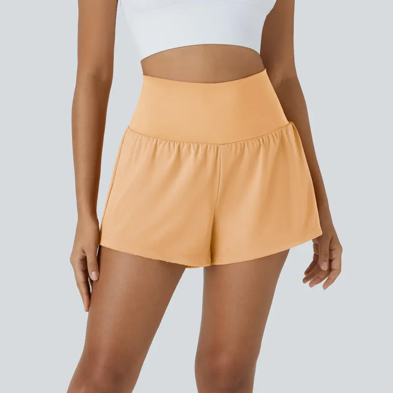 Super High Waisted Back Pocket & Side Hidden Pocket 2-in-1 Yoga Shorts 3