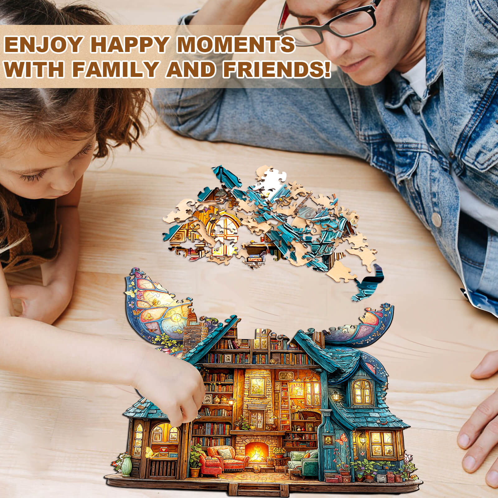 Butterfly Fairy House Wooden Jigsaw Puzzle