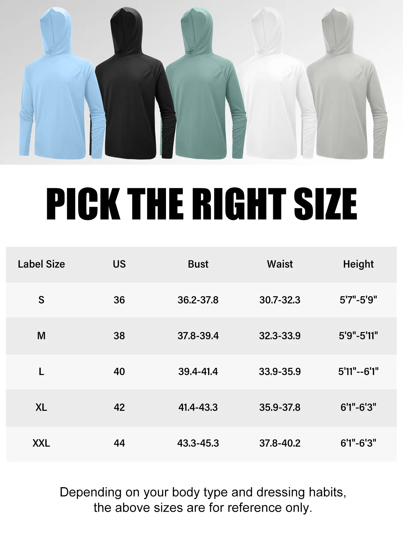 Men's UPF 50+ Quick Dry Athletic Hooded Long Sleeve Shirt☀️