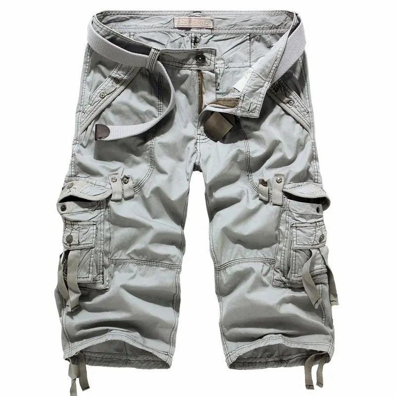 🔥Last day promotion🔥Men's Korean Style Multi-Pocket Cargo Shorts Fashion Trend Multi-Pocket Mid-Length Shorts