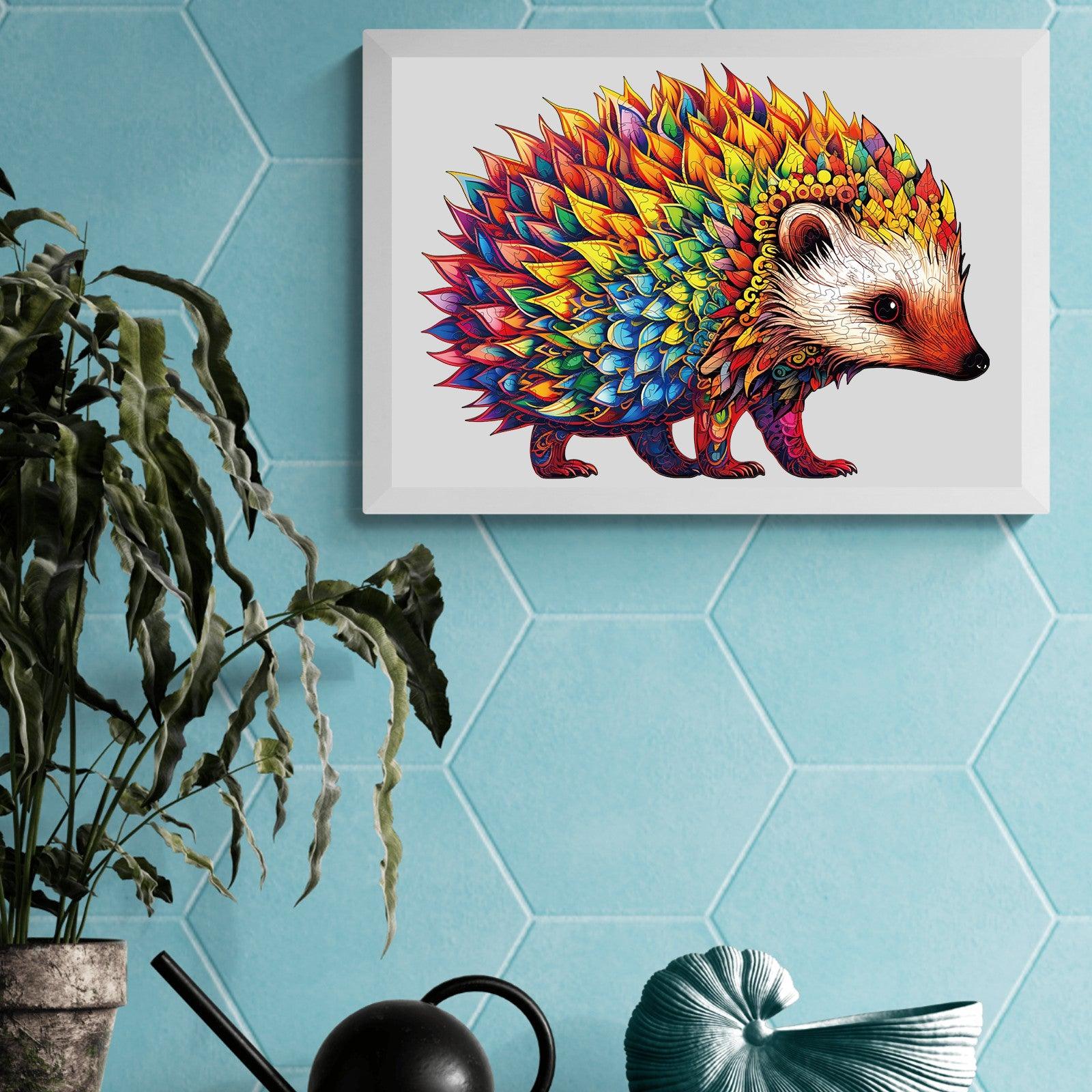 Cute Hedgehog Wooden Jigsaw Puzzle