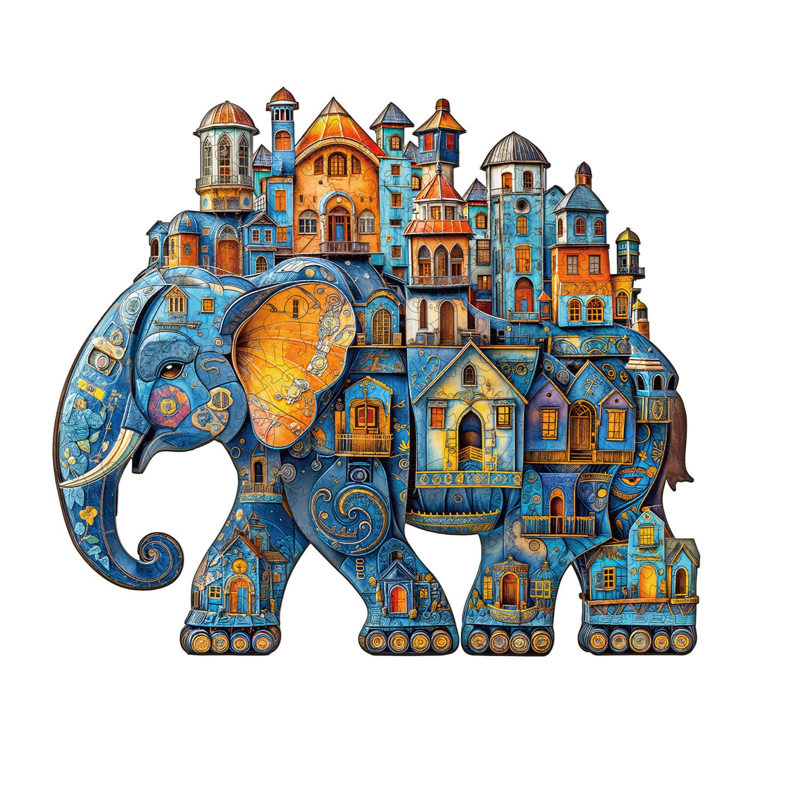 House  Elephant Wooden Jigsaw Puzzle