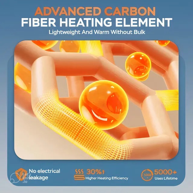 Men’s Smart Heated Hoodie with 5-Zone Heating & Adjustable Temperature