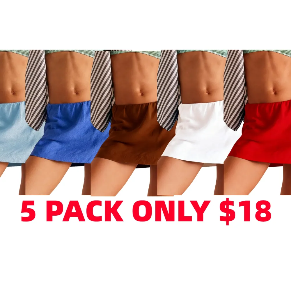 Womens Cotton Linen Skorts Casual Cute A-Line Mini Skirts with Ruffle Inner Waistband