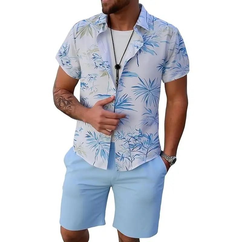 Men's Tropical Print 2-Piece Set