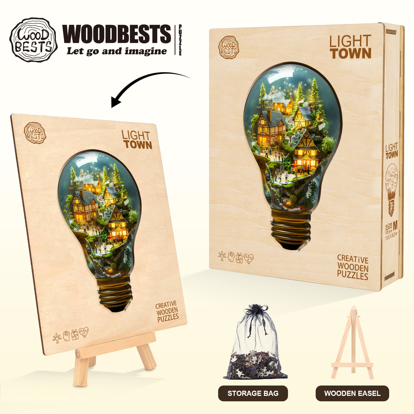 Light Town Wooden Jigsaw Puzzle