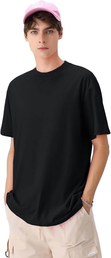 Men’s Oversized Cotton Crewneck T-Shirt (Unisex Fit)