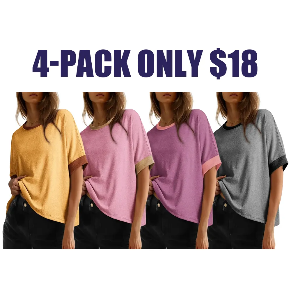 2026 New Women's Loose Fit Plus Size Basic T-Shirt
