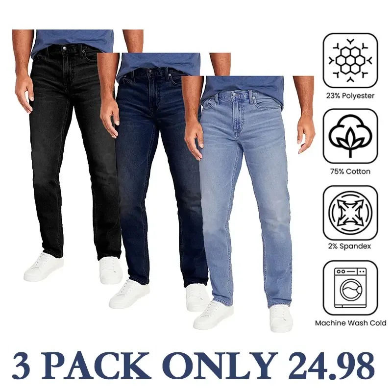 🔥Men's 3-Pack Rebar M4 Relaxed DuraStretch Basic Jeans