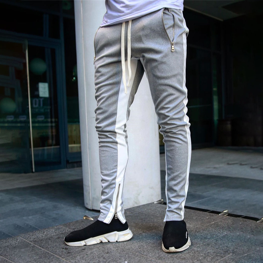 Men'S Patchwork Pocket Casual Knitted Trousers