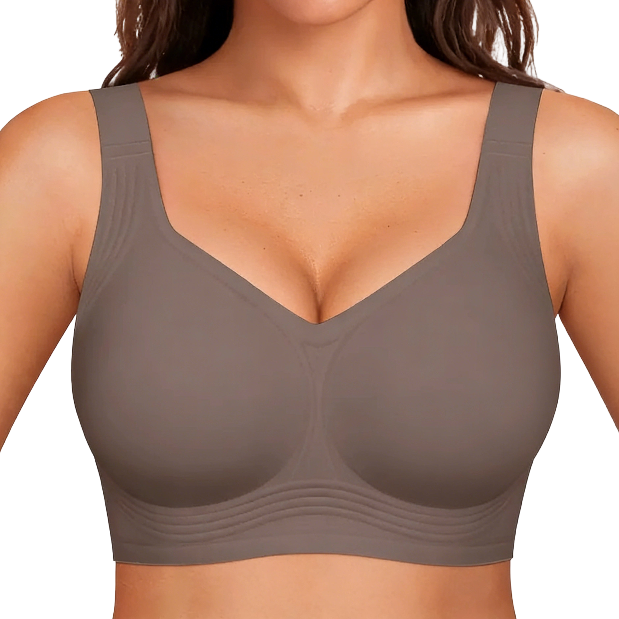 Women Jelly Wireless Womens Comfortable Wireless Bras Push Up Bralettes Seamless Tshirts Bras Deep V Everyday Bras