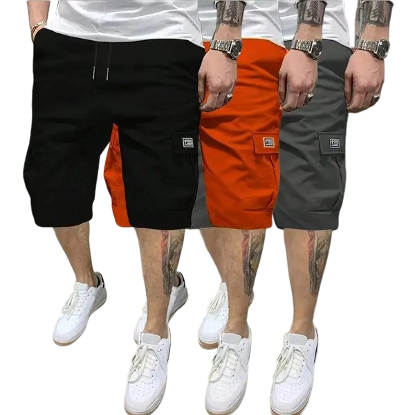 Men’s Summer Lightweight Cargo Shorts with Multiple Pockets, Back Faux Pocket Design, Loose Fit, Durable and Wrinkle-Resistant