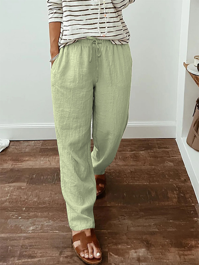 Women's Cotton And Linen Casual Pants
