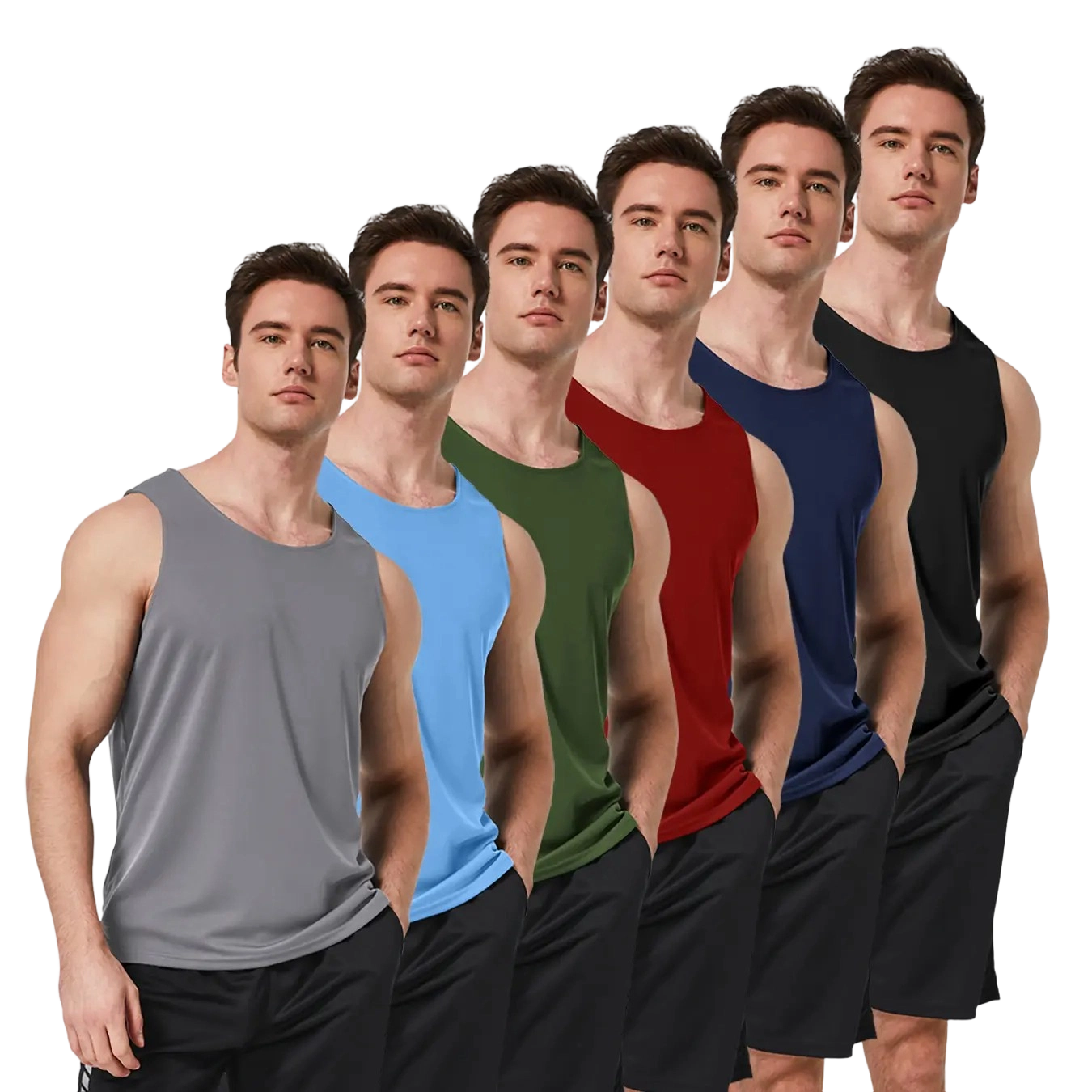 🔥Easter Sale!!Men's Quick Dry Workout Tank Tops Breathable Gym Sleeveless Muscle Shirts dealsforyoudays