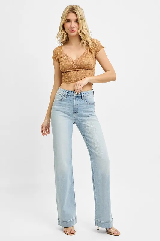 High Rise Straight Jeans