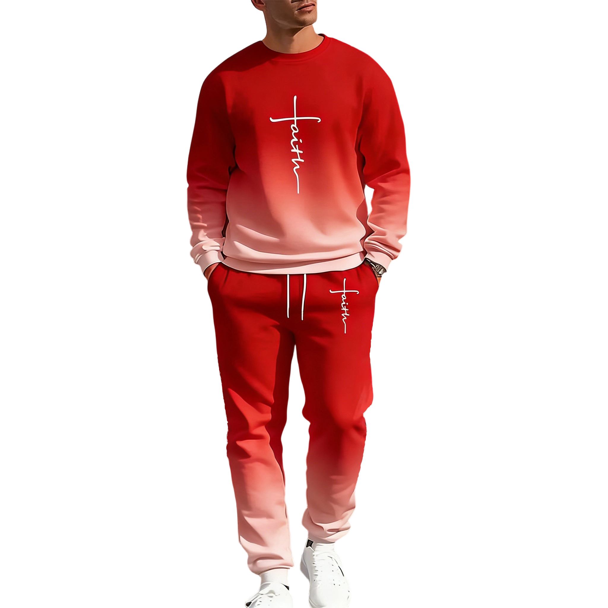 Men’s Casual Long Sleeve Sports Suit Set