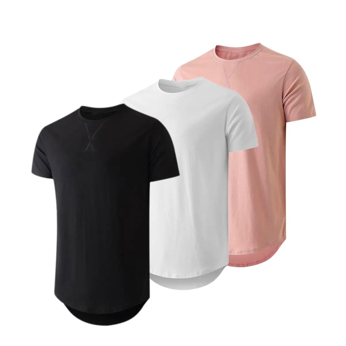Men's Hipster Longline Crewneck T-Shirt