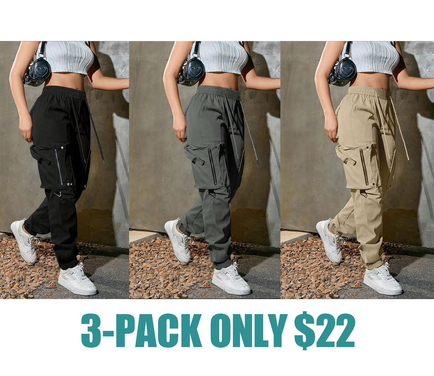Women's Drawstring Cargo Pants