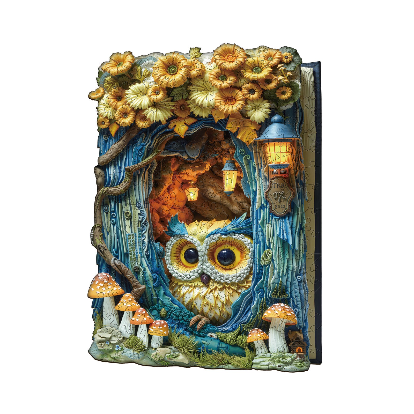 Owl Beneath The Light Wooden Jigsaw Puzzle