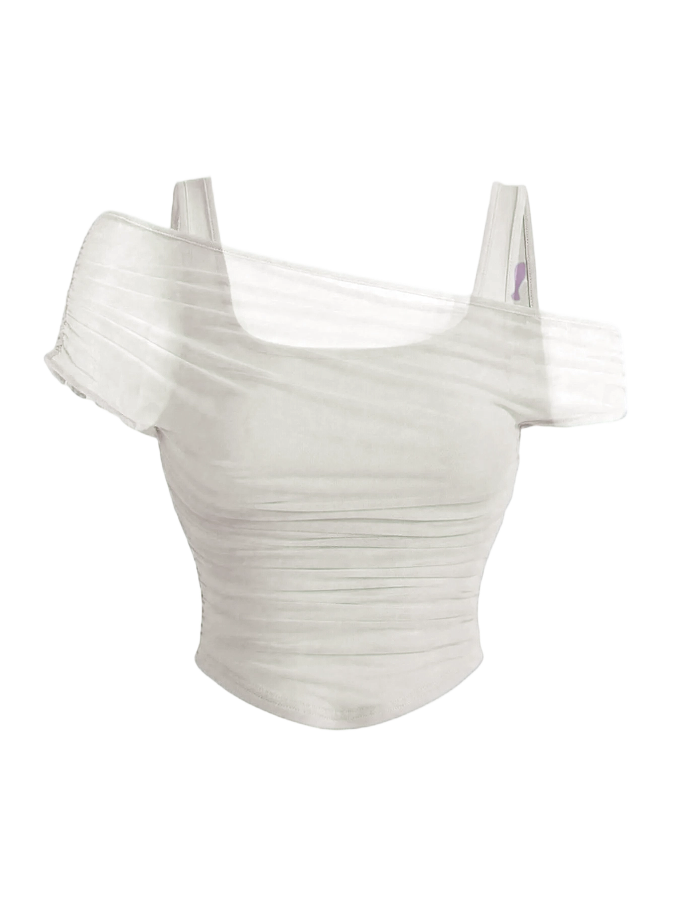 Asymmetric Ruched Crop Top - Valentine’s Day Edition