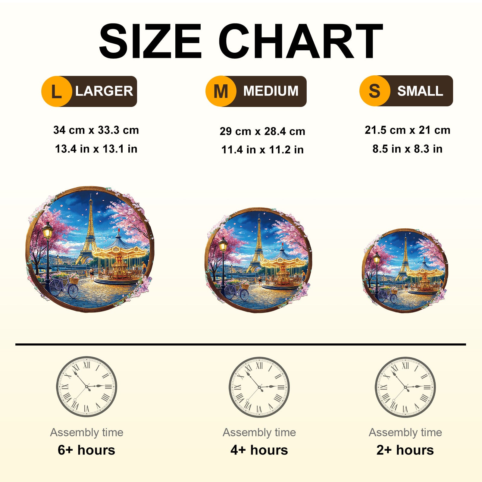 Paris by Night Wooden Jigsaw Puzzle