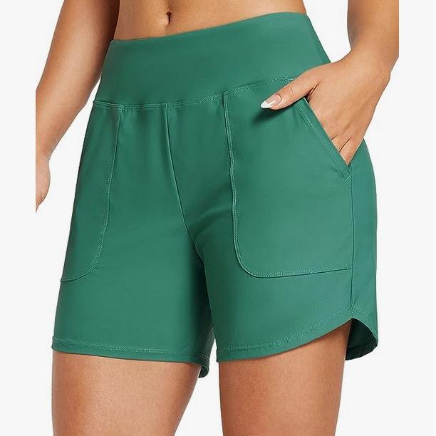 Women's 2-in-1 High-Waisted Yoga Shorts with Pockets