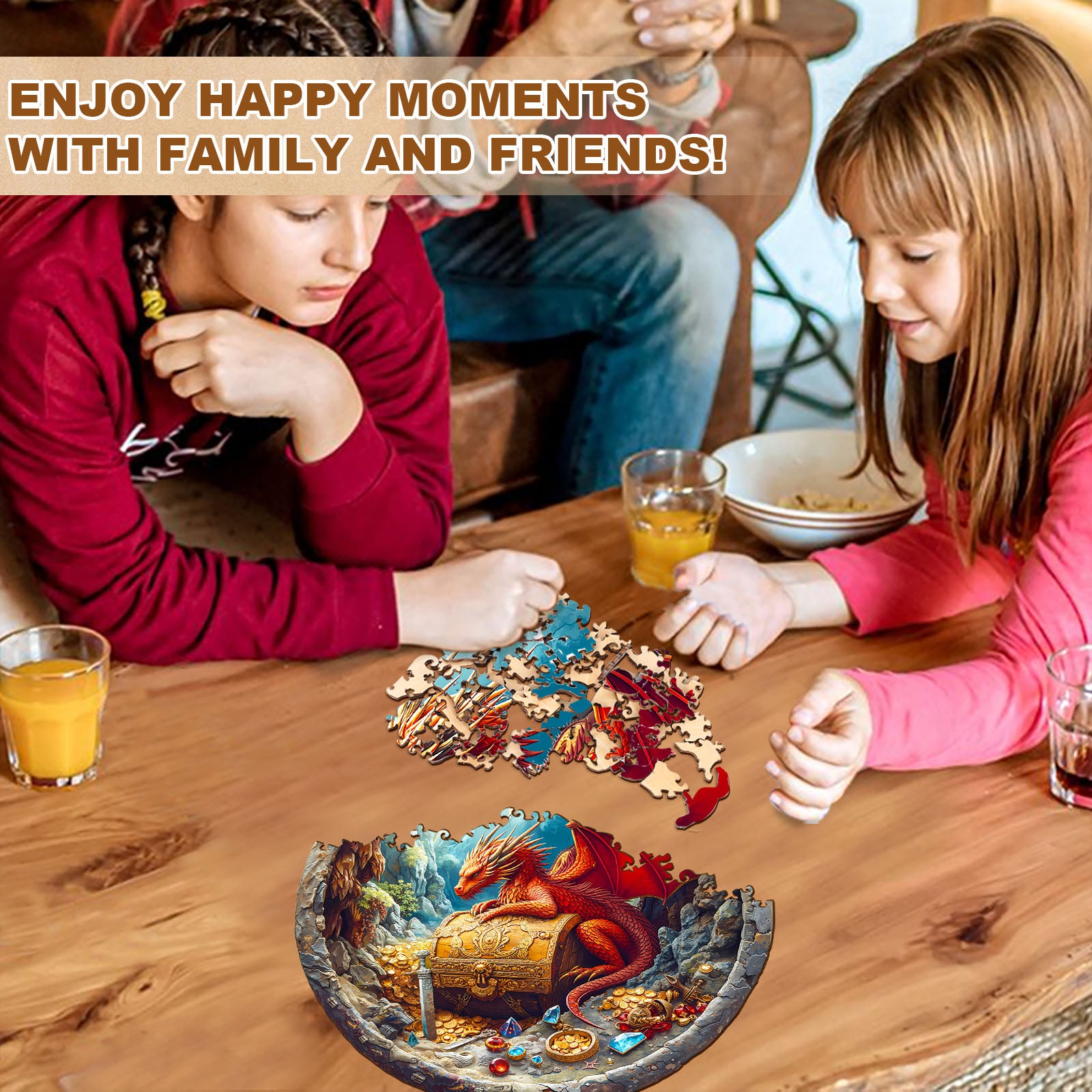Dragon's Treasure Wooden Jigsaw Puzzle