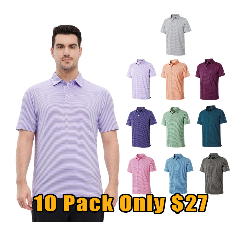 ⛳ Men’s Golf Performance Polo — Quick-Dry Athletic Shirt