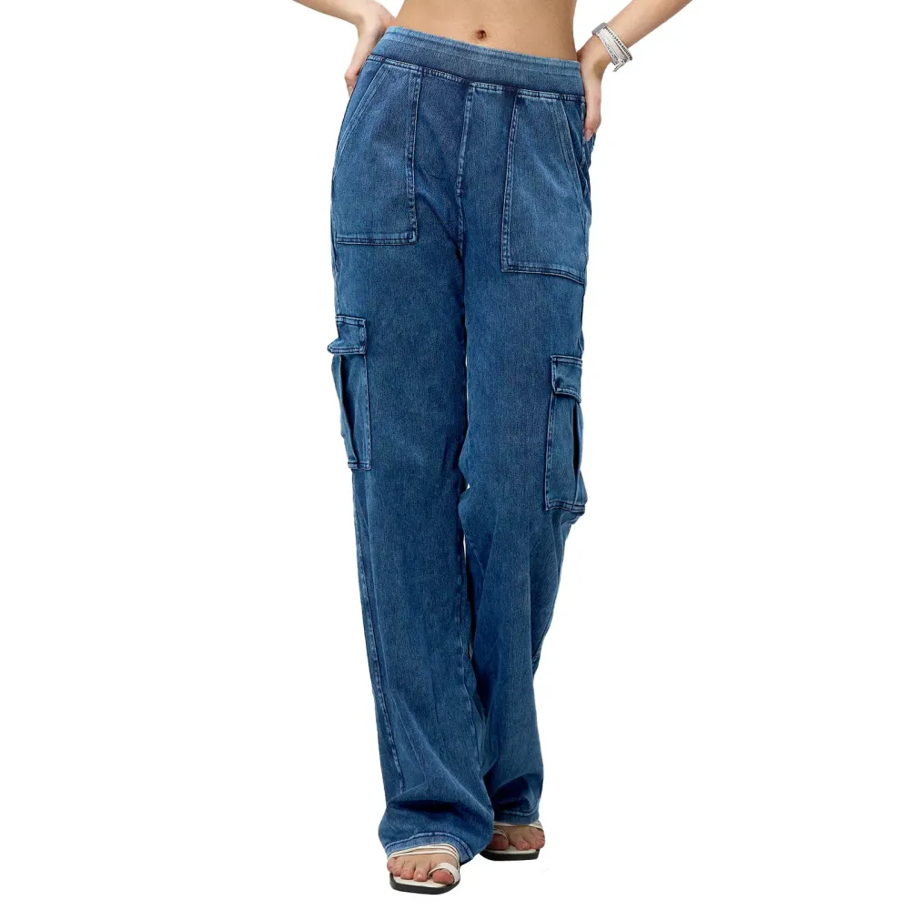 Women's High Waist Leopard Cargo Pants