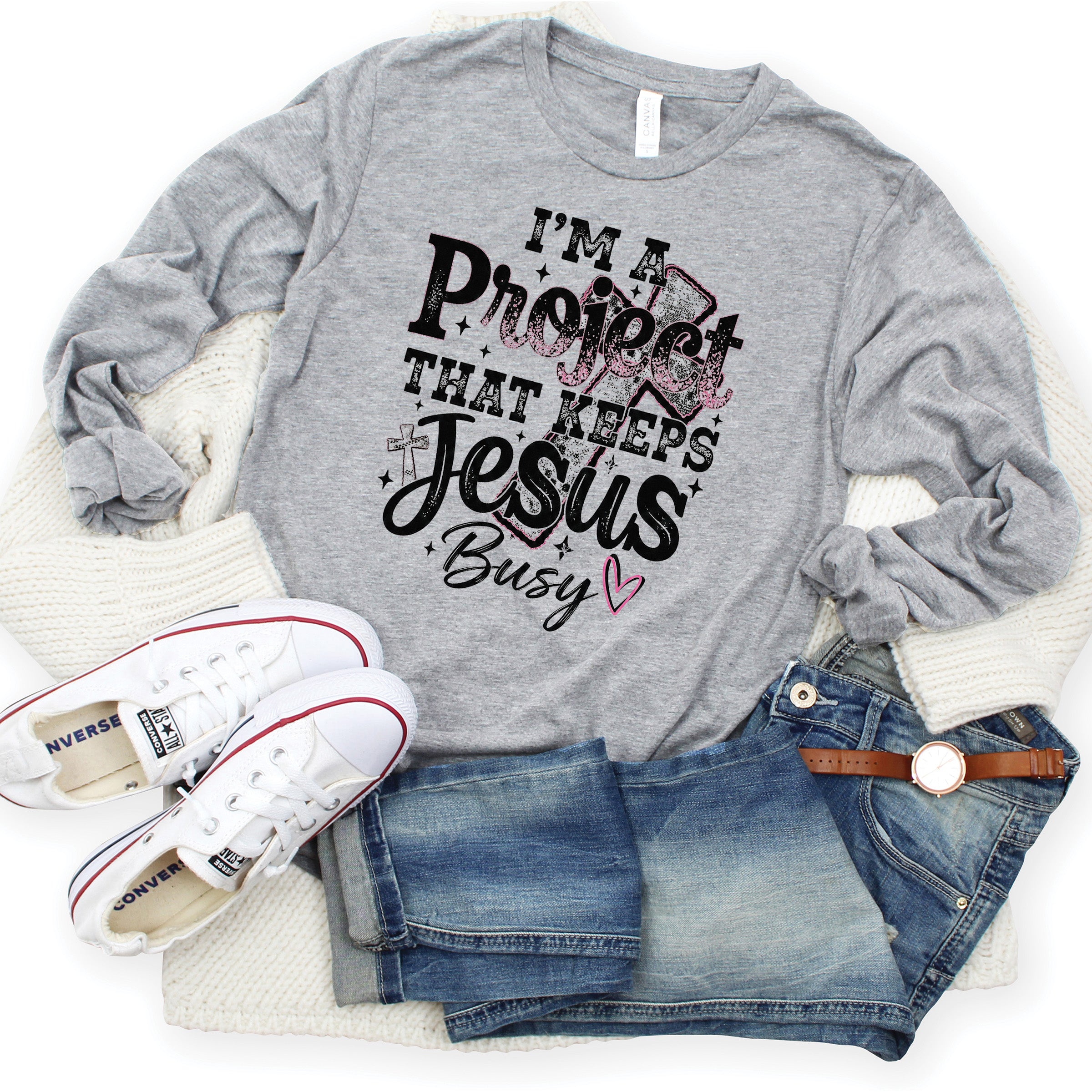 Keeps Jesus Busy Long Sleeve